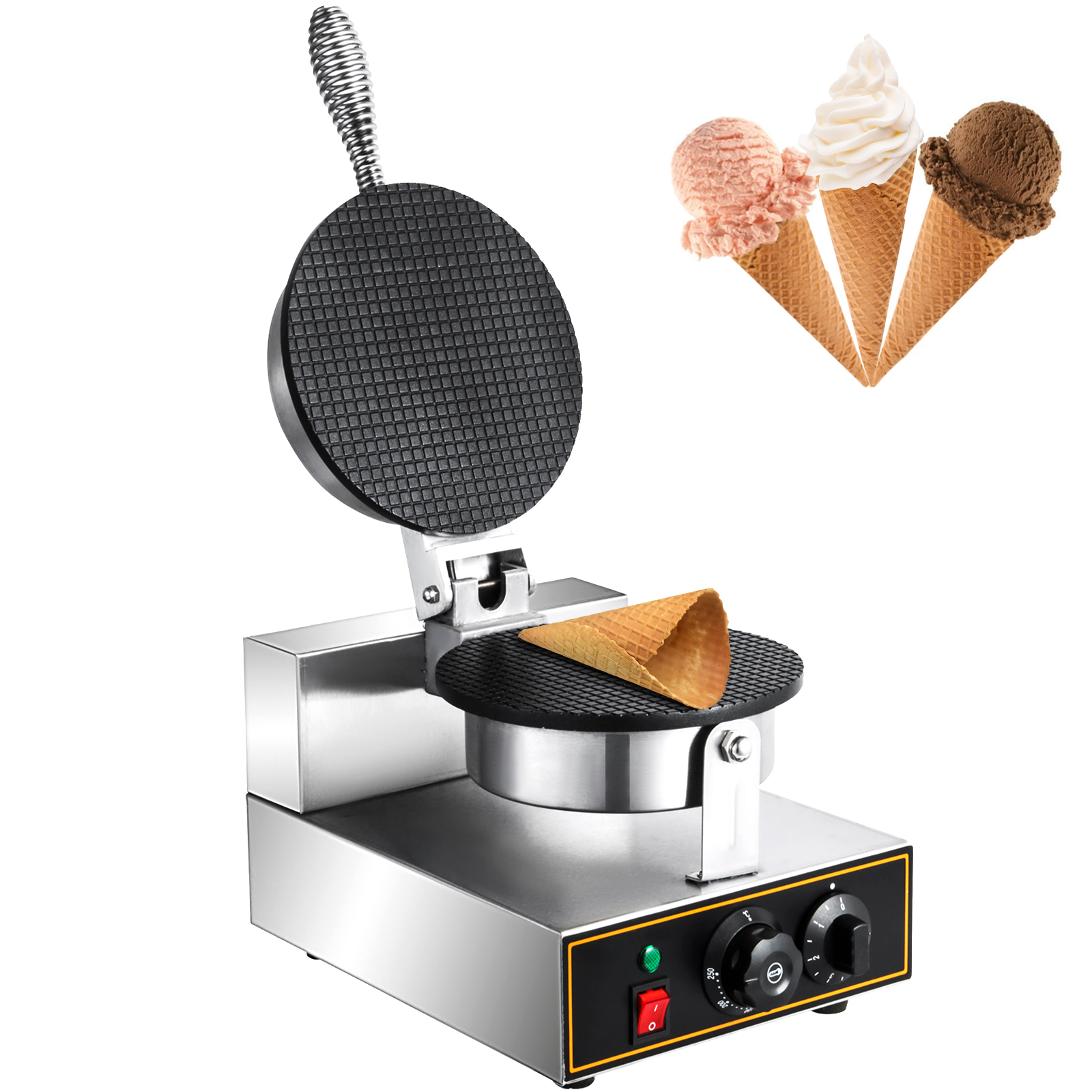 Electric Stainless Steel 3 Pcs Waffle Bowl Maker Mini Pizza Holder Ice  Cream Cup Baking Machine - AliExpress