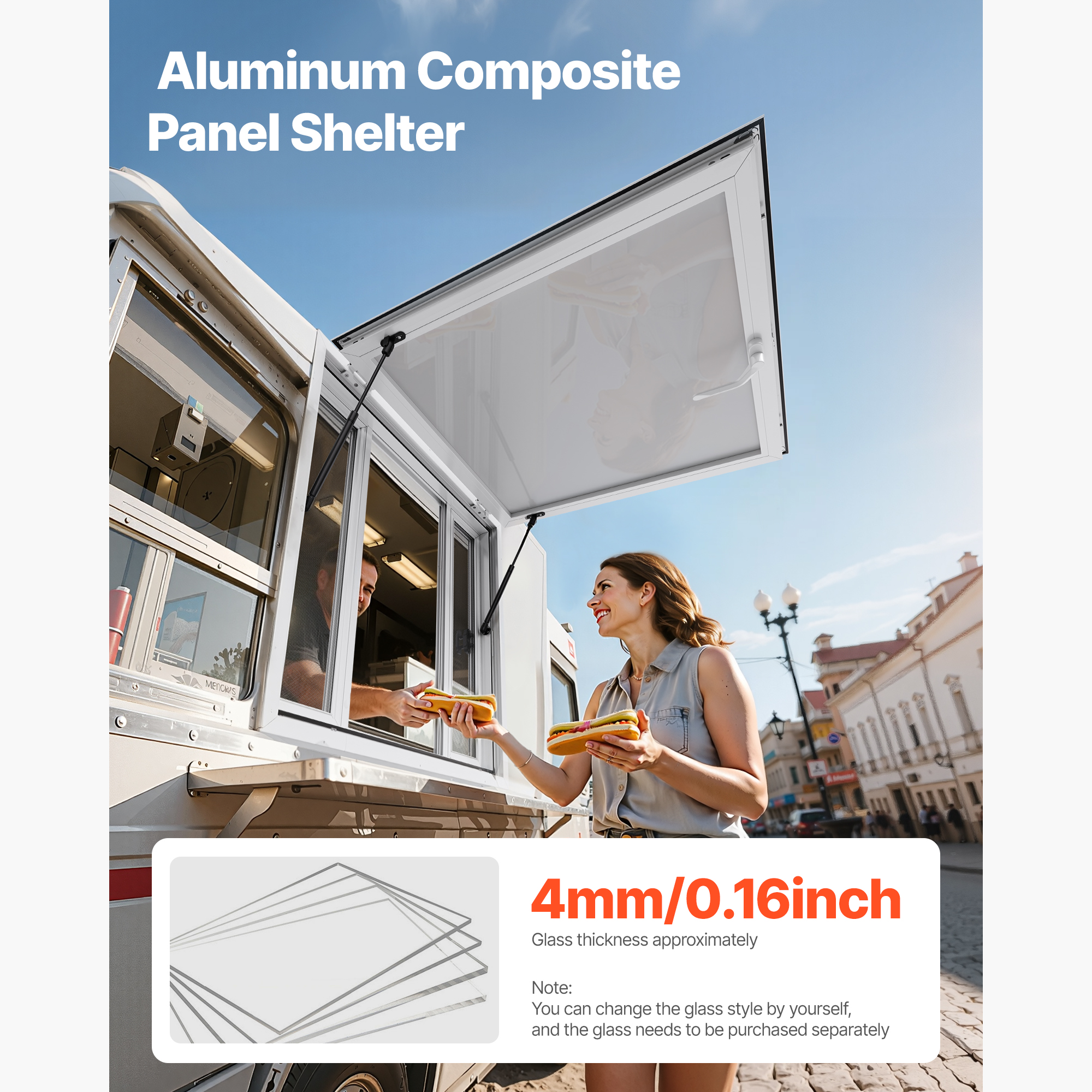 Mophorn Concession Window 92x92 cm, Aluminum Alloy Service Window for ...