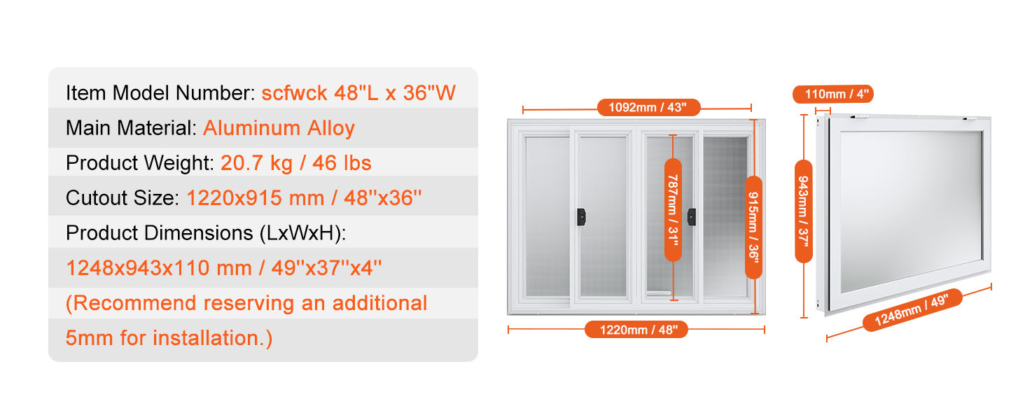 Concession Window,Aluminum Alloy,for Food Truck