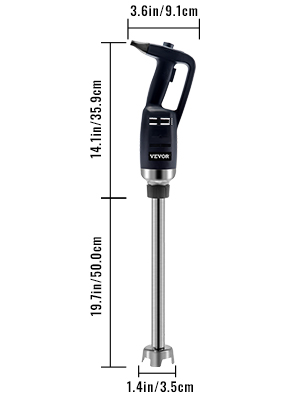 VONCI 750W Commercial Immersion Blender, Extra Heavy Duty Hand Blender with  Variable Speed 8000-19000RPM, Handheld Stick Mixer with 19.7 SUS 304