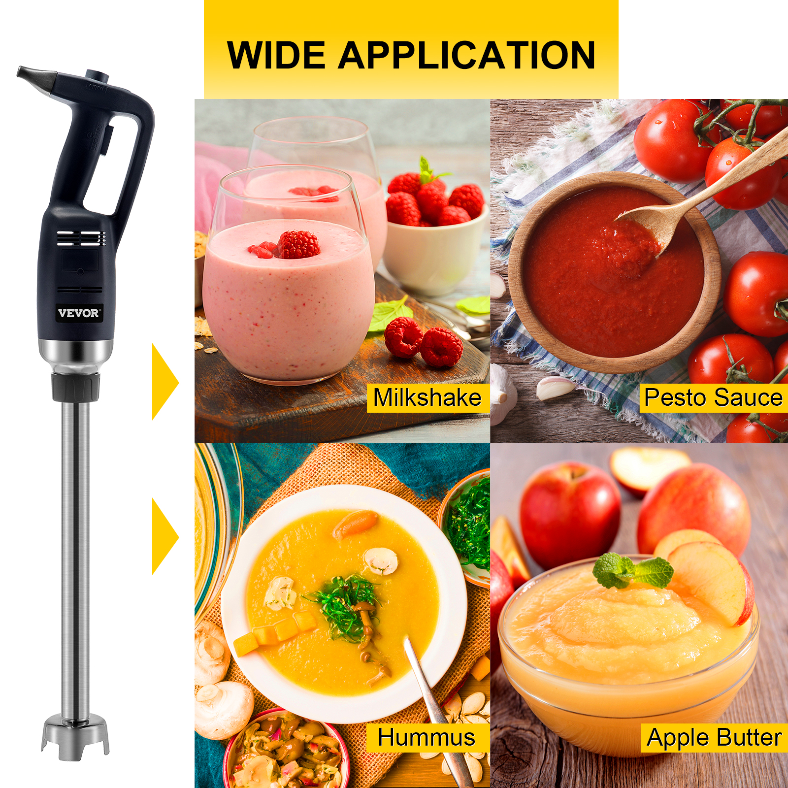 VBENLEM Commercial Immersion Blender Commercial Hand Blender Constant Speed  with 15.7-Inch Removable Blender Shaft Industrial Immersion Blender for  Commercial a… in 2023