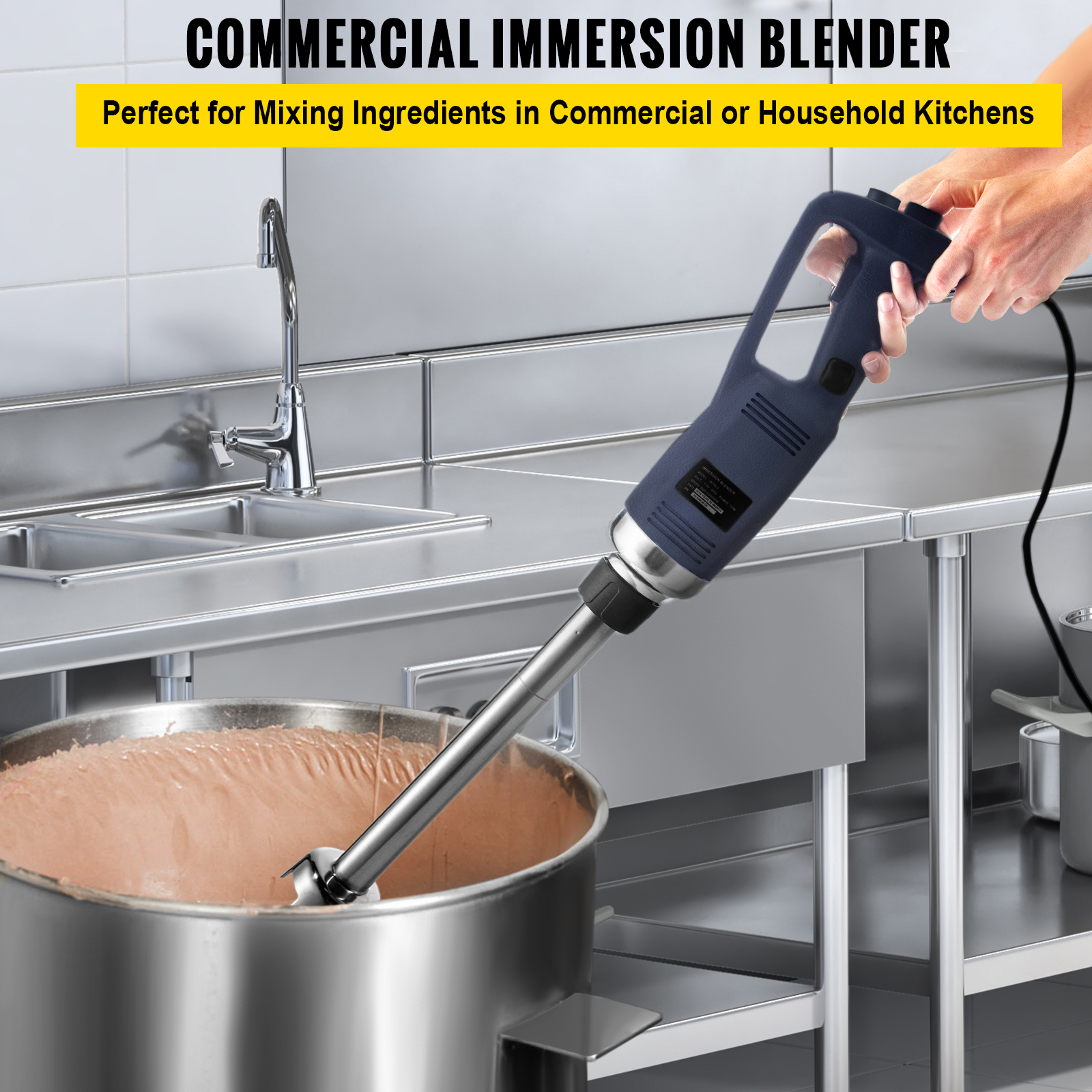 Commercial Immersion Blender W Electric Hand Mixer Variable