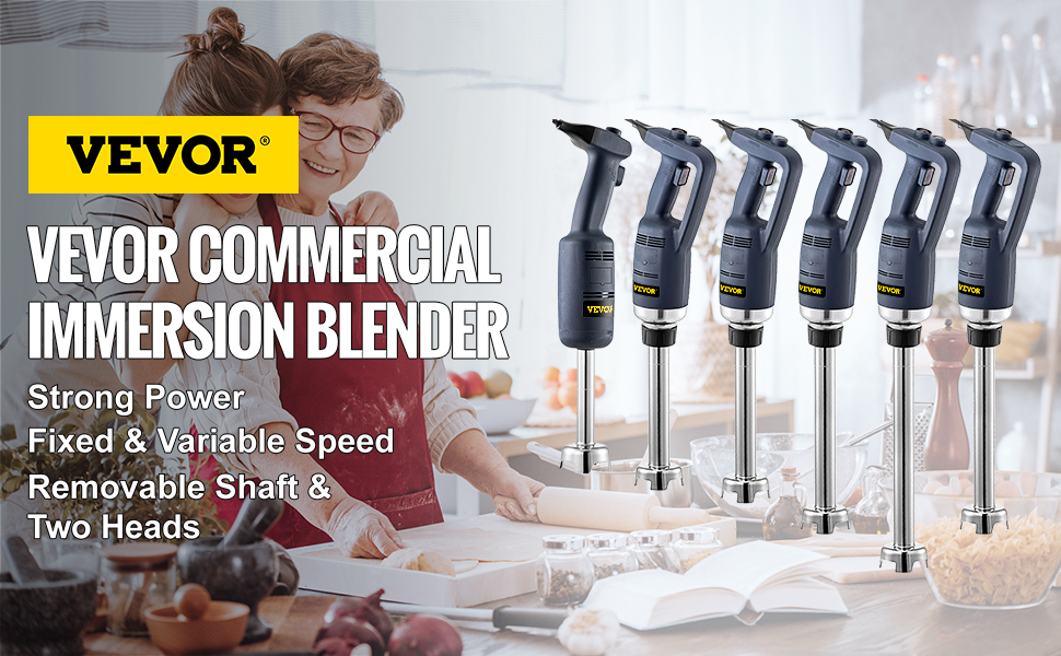 VEVOR Commercial Immersion Blender 350W Power, Hand Held Mixer with  15.7-Inch 304 Stainless Steel Removable Shaft, Electric Stick Blender  Constant Speed 16000RPM