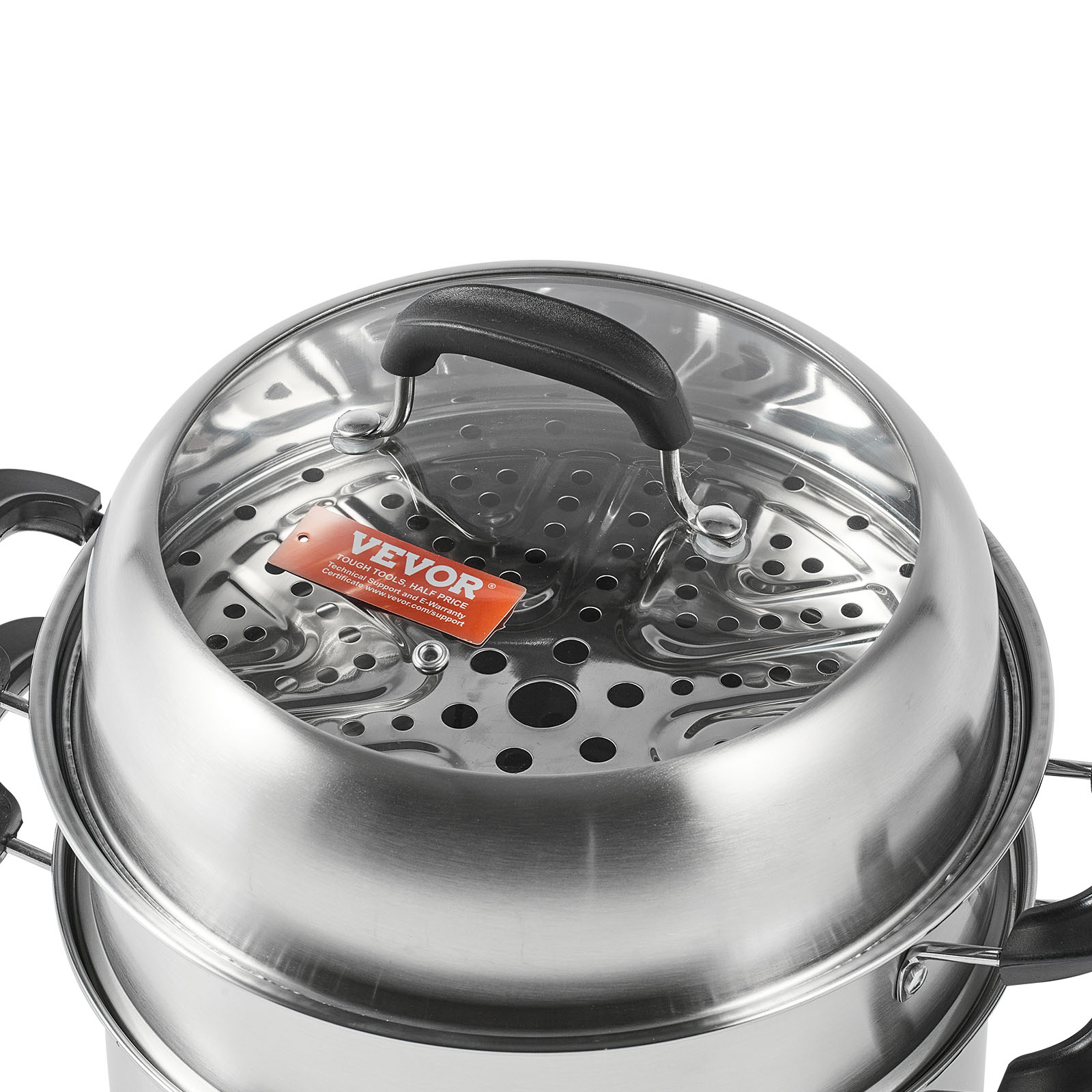 VEVOR Steamer Pot Cooking Pot with 3QT Stock Pot & Vegetable Steamer - Imagen 45 de 46