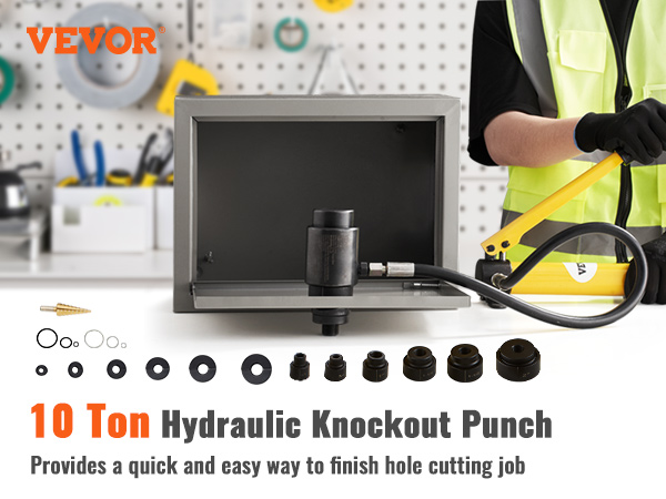 2 inch Hydraulic Knockout Punch - Electrical Conduit Hole Cutter Tool Set