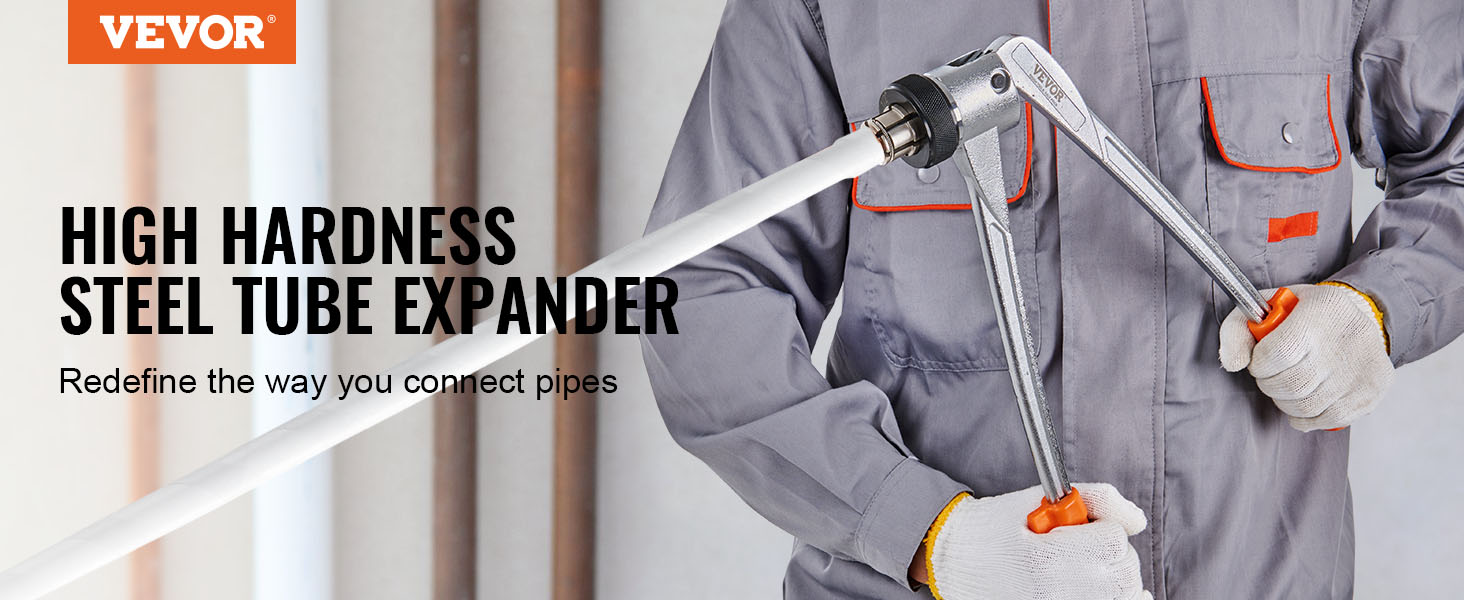 VEVOR Pipe Expander Manual PEX Tubing Expander 3 Expander Heads 1 2