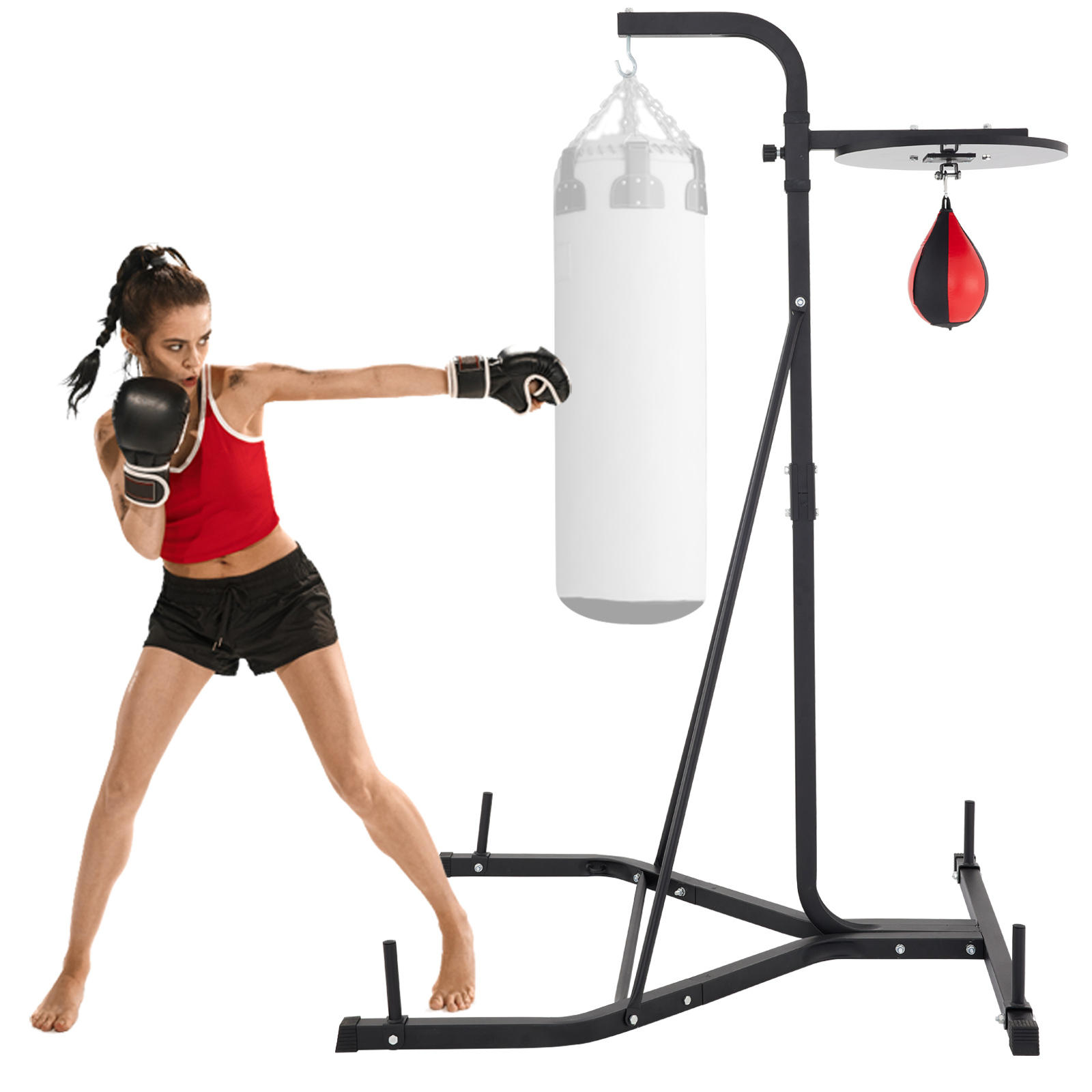 VEVOR Boxing Stand for Heavy Bag and Speed Bag , Punching Bag Stand Holds  Up to 132