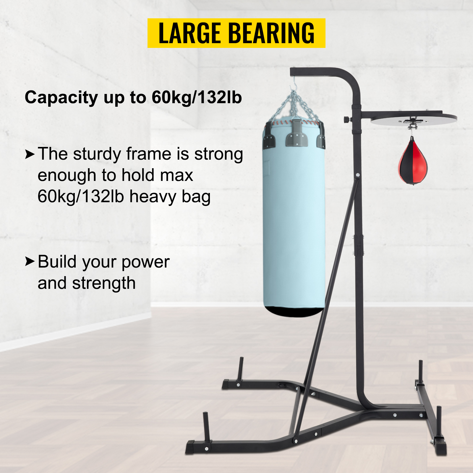 Details about   132LB Foldable Heavy Punching Bag Boxing Stand Triangle Station MMA Fitness GYM 
