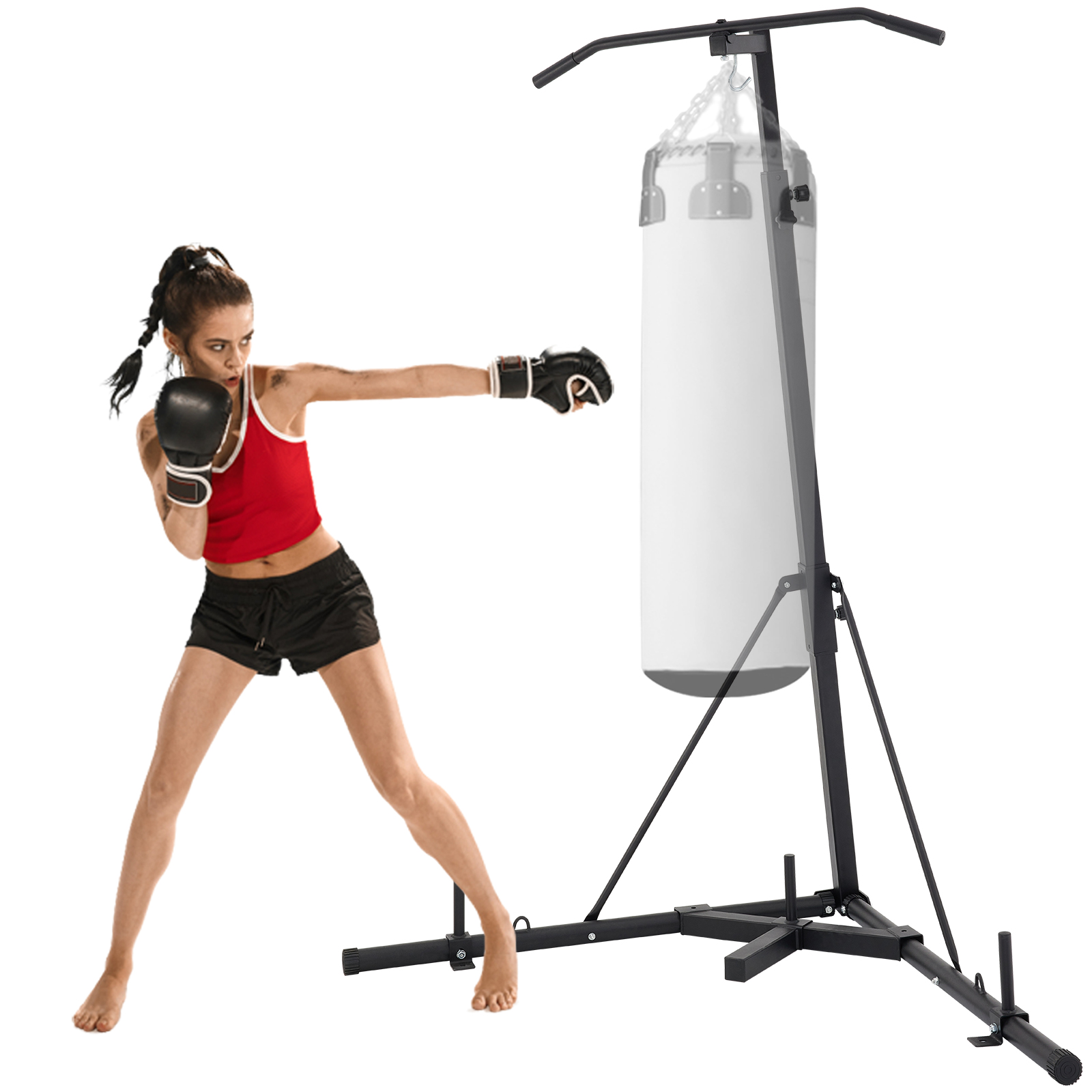 Punching Bag for Kids and Adults Boxing Set with Adjustable Standing Base,  Boxing Gloves, Hand Pump, Height Adjustable Boxing Bag Toys, Easy Assembly