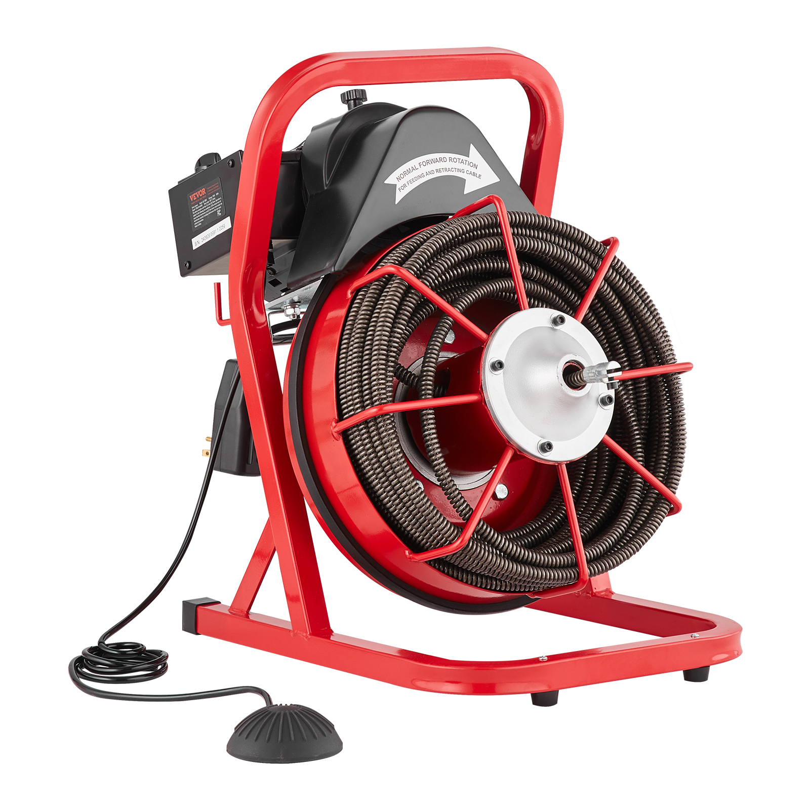 VEVOR Drain Cleaner Machine 50/66/75/120'x3/8-7/8" Sewer Snake Auger Manual Feed - Picture 62 of 98