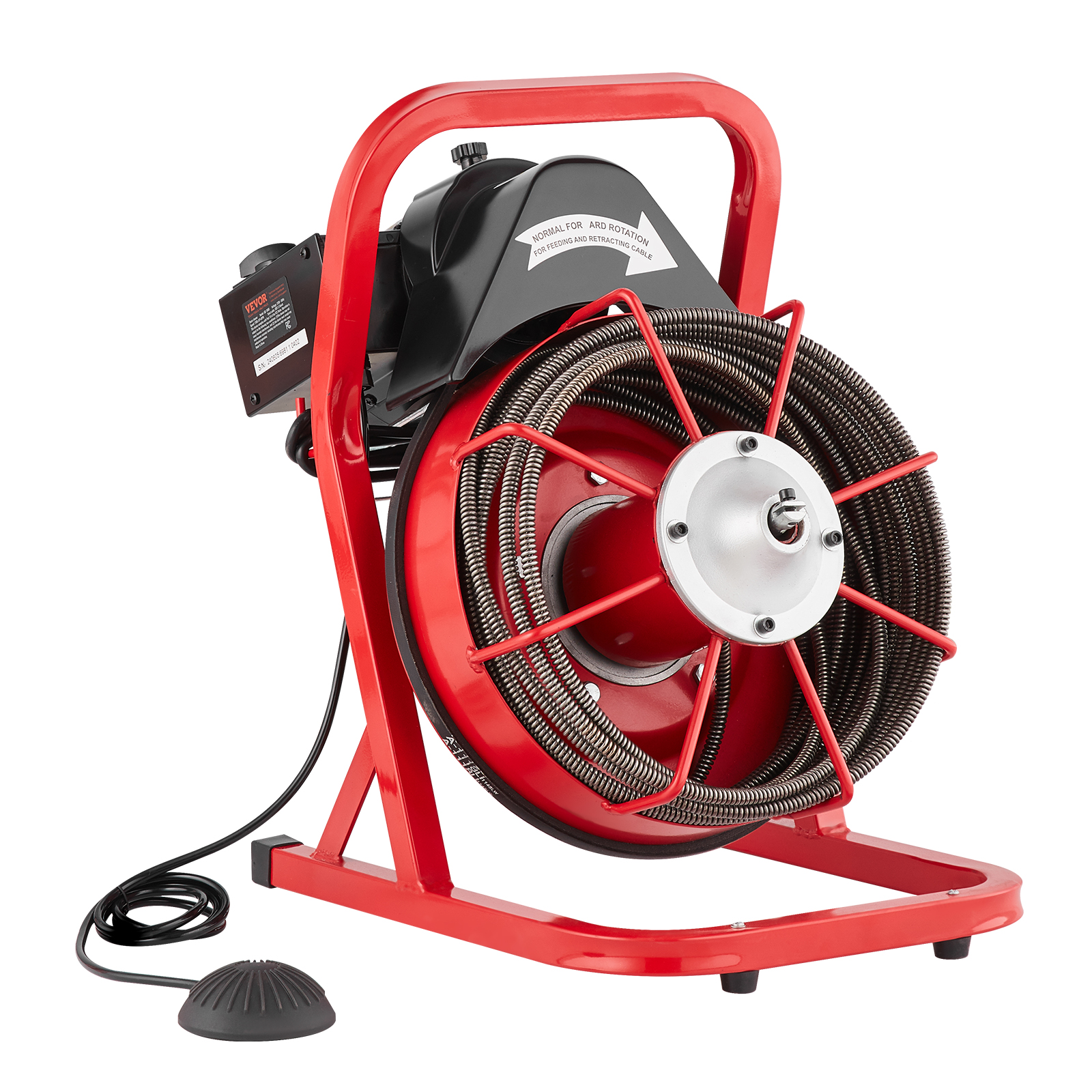 VEVOR Drain Cleaner Machine 50/66/75/120'x3/8-7/8" Sewer Snake Auger Manual Feed - Picture 98 of 98