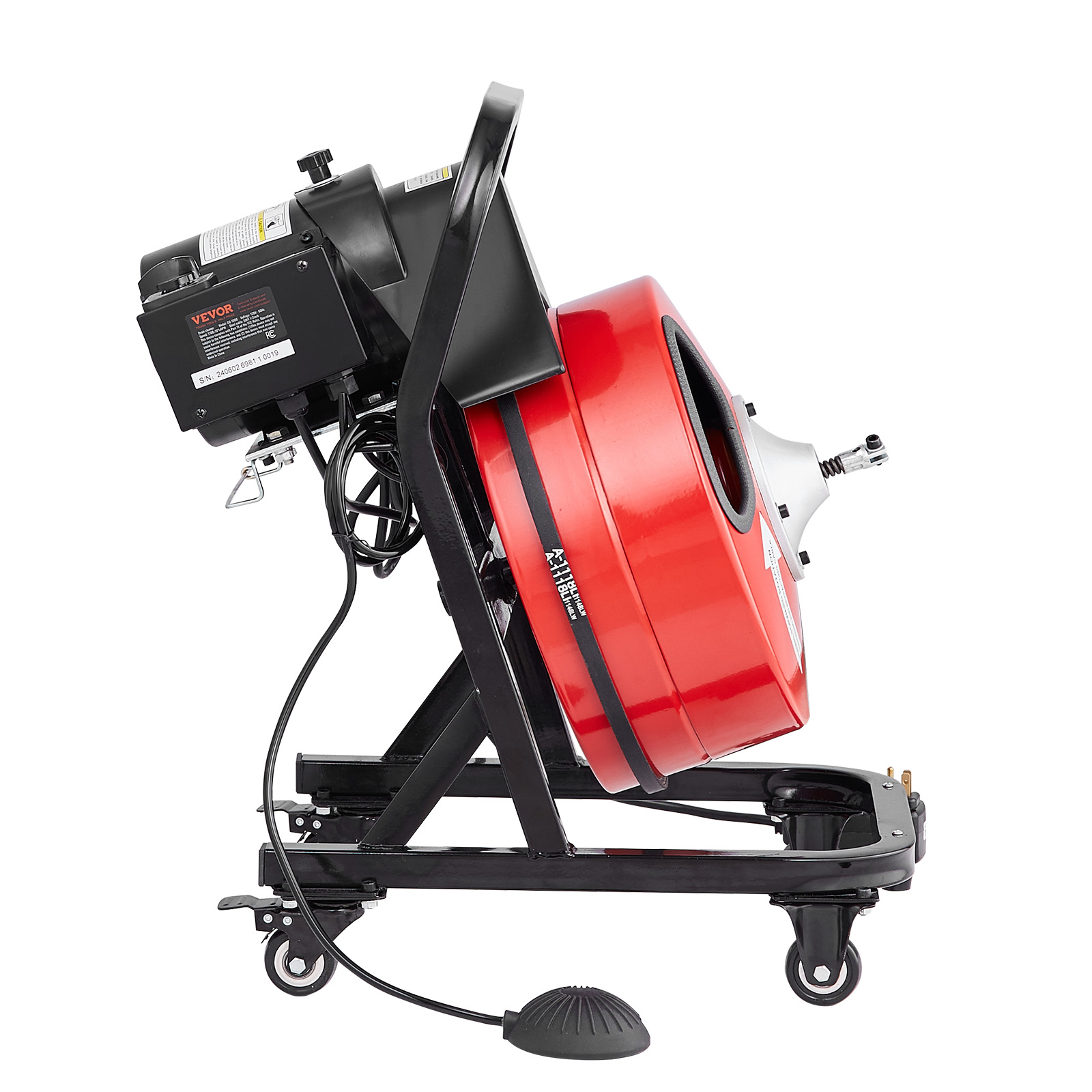 VEVOR Drain Cleaner Machine 50/66/75/120'x3/8-7/8" Sewer Snake Auger Manual Feed - Picture 49 of 98