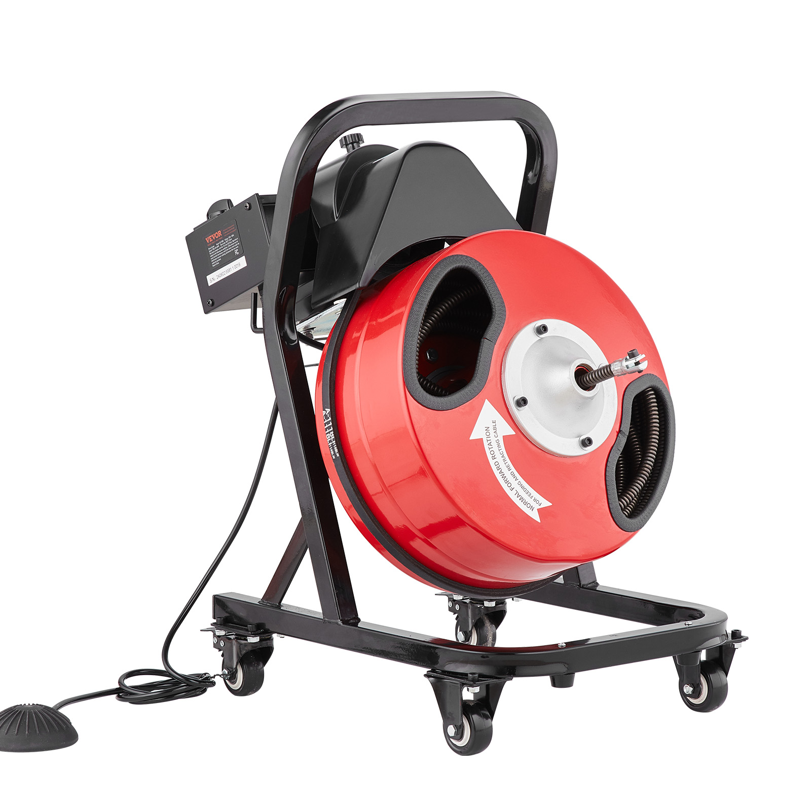 VEVOR Drain Cleaner Machine 50/66/75/120'x3/8-7/8" Sewer Snake Auger Manual Feed - Picture 50 of 98