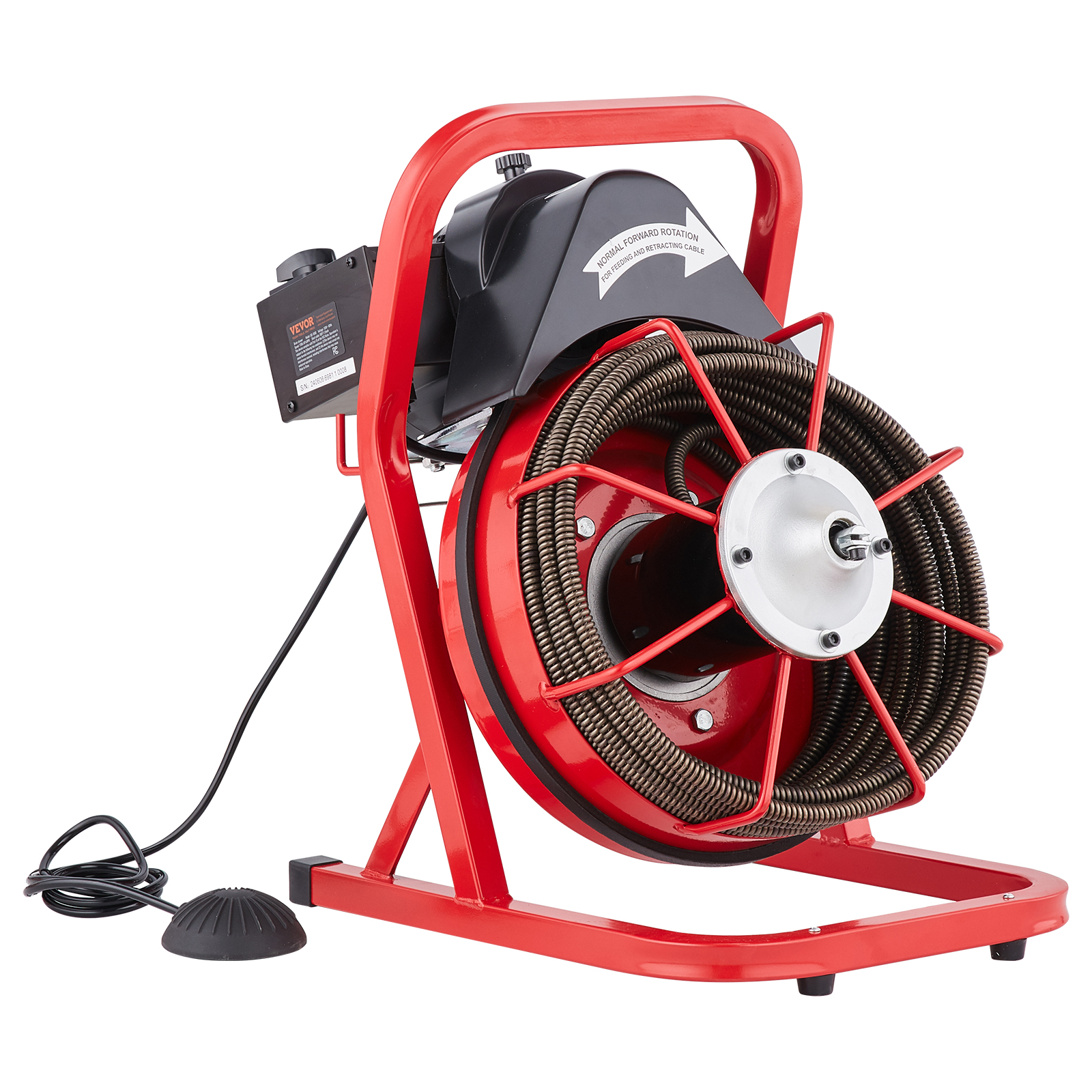 VEVOR Drain Cleaner Machine 50/66/75/120'x3/8-7/8" Sewer Snake Auger Manual Feed - Picture 38 of 98
