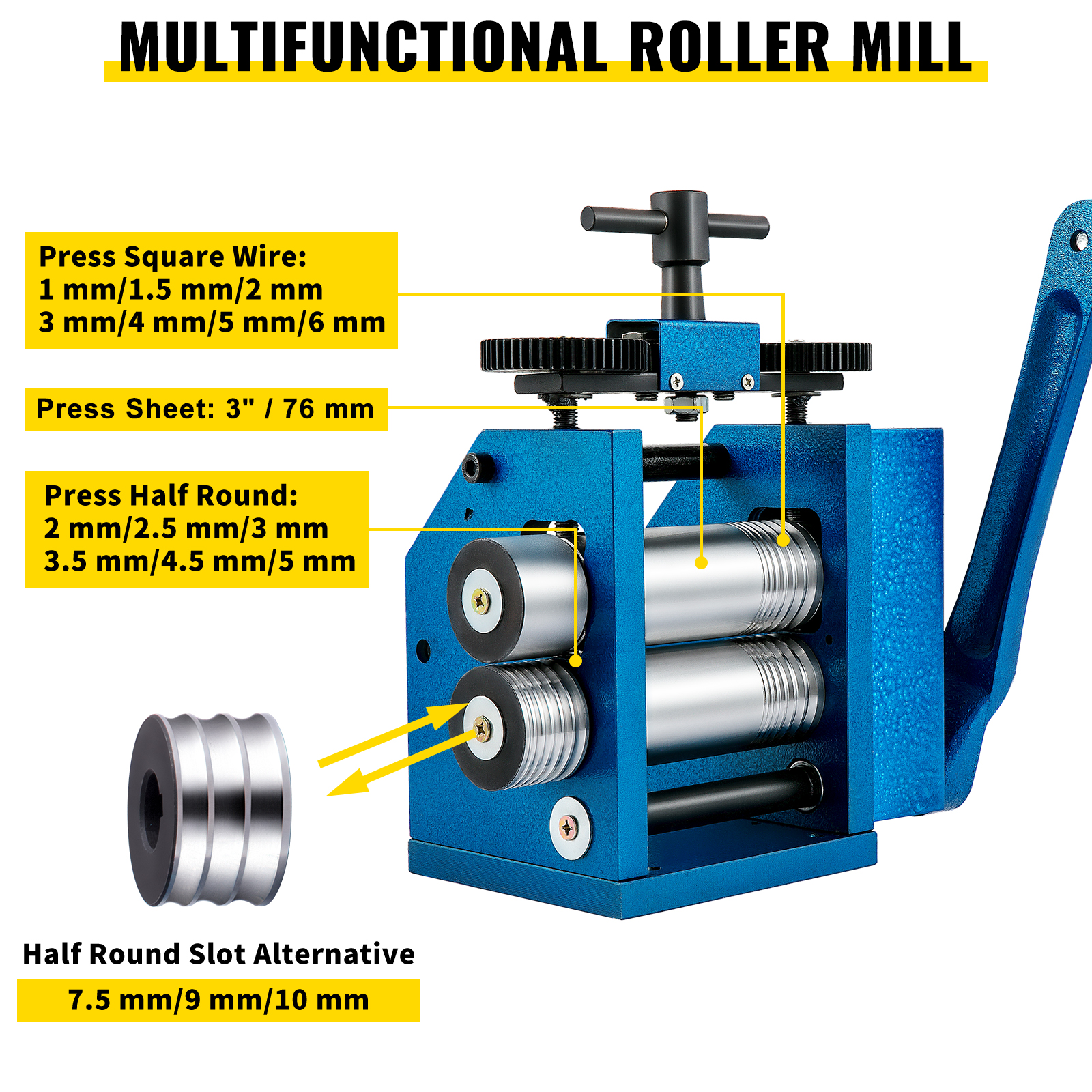 Jewelry Combination Rolling Mill 110mm Width Flat Rolling Mill 55
