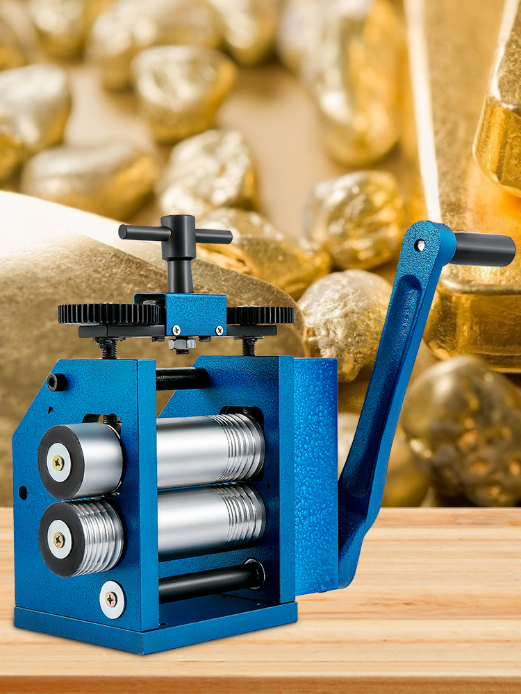 Laminatoio Per Gioielli,Pressa Manuale Per Gioielli,Strumento Per Compresse,Strumenti Fai Da Te Per Gioielli,Macchina Per Appiattire Laminatoio Combinato Manuale Per Negozio Di Lavorazione Gioielli