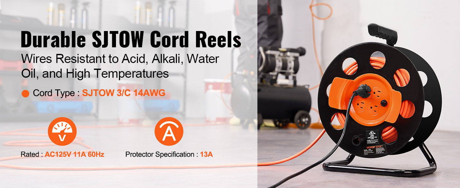 Extension cord reel with cord Electrical at