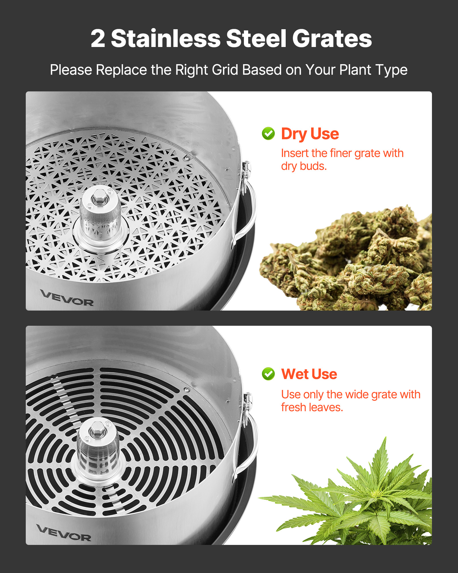 VEVOR Manual Bud Leaf Trimmer 12 inch / 16 inch Hydroponic Trimming Machine Pot