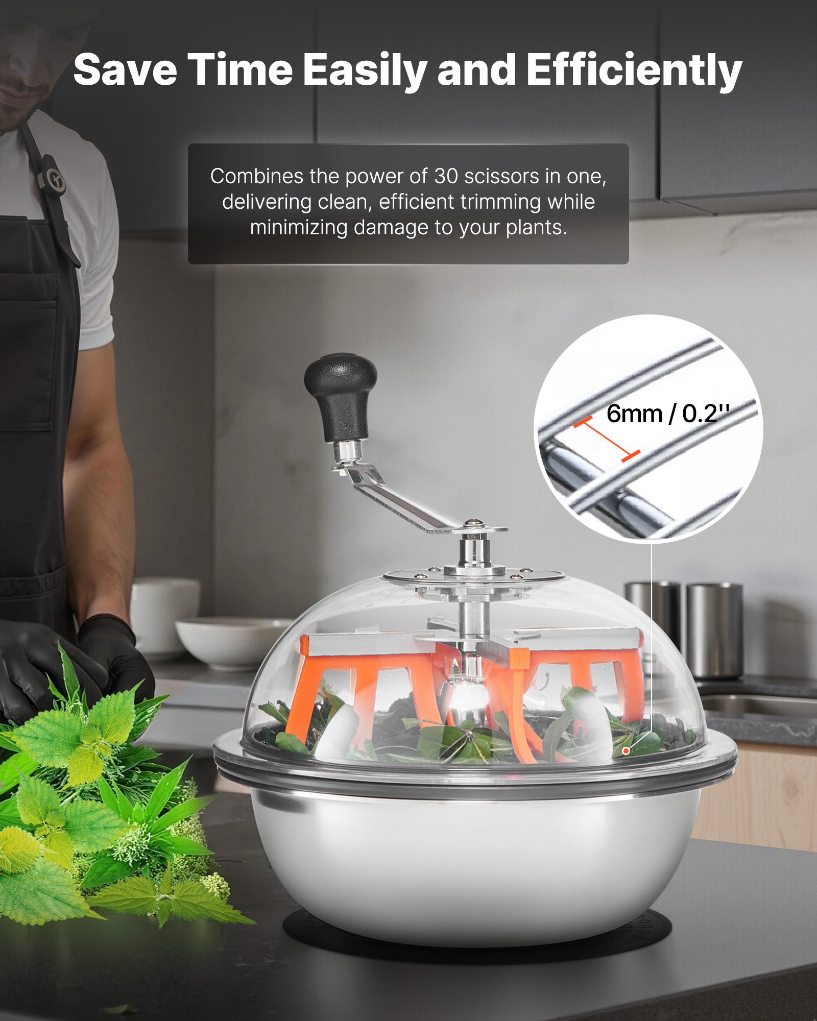 VEVOR 13" 16" 19" Manual Bud Leaf Trimmer Hydroponic Bud Bowl Trimming Machines