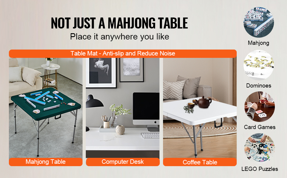 Vita Mahjong Mini Juego De Mahjong, Mesa Plegable, Portu00e1til