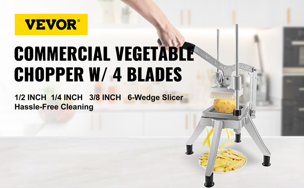 VEVOR Commercial Chopper with 4-Replacement Blades Commercial