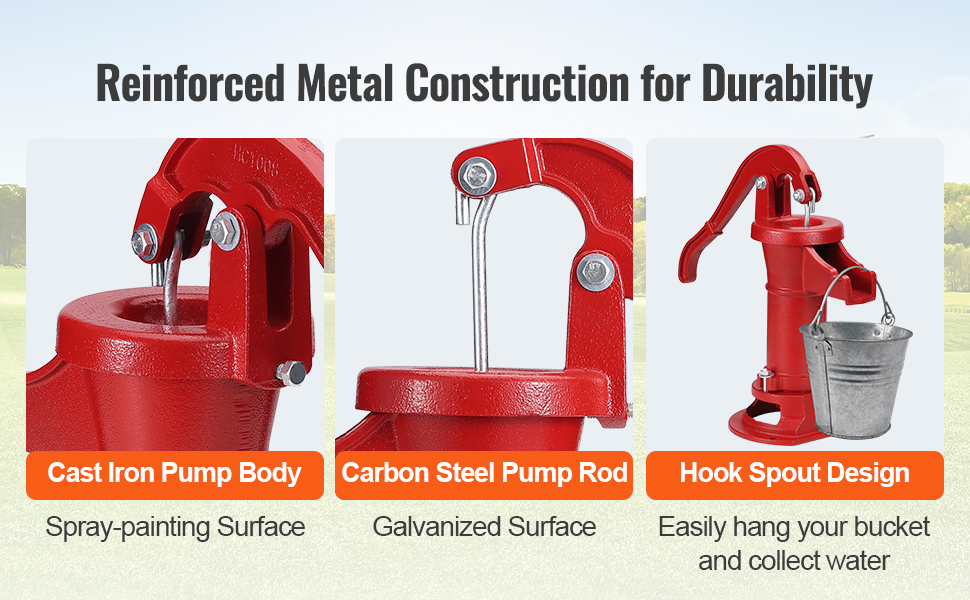 Manual Pump VEVOR Antique Hand Water Pump X X Inch