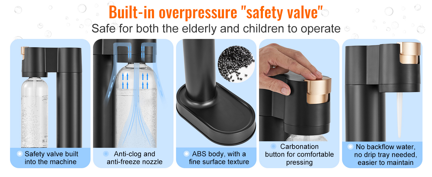 VEVOR VEVOR Sparkling Water Maker, Soda Maker Machine For Home Carbonating, Seltzer Water