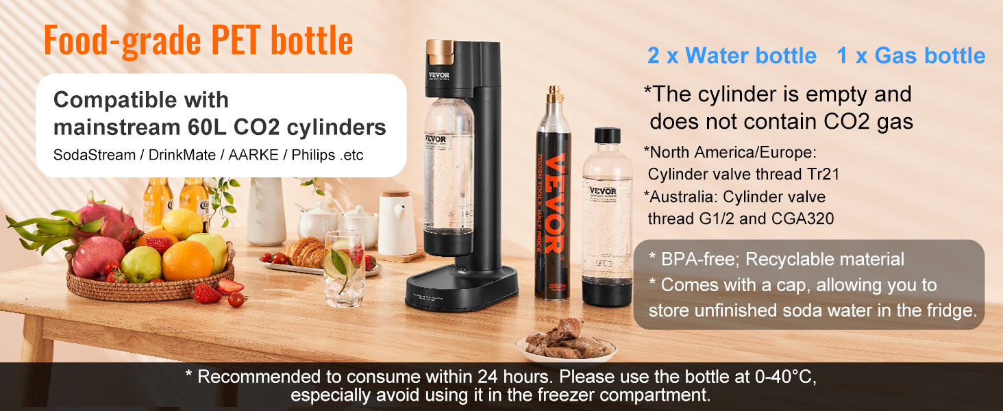 VEVOR Sparkling Water Maker, Soda Maker Machine for Home Carbonating