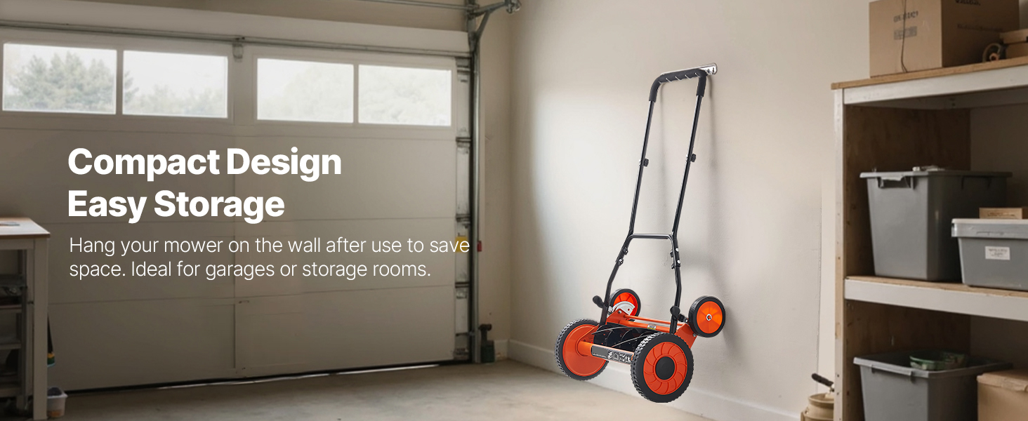 Spindelmäher Rasenmäher Handmäher 450Mm Schnittbreite 5 Klingen 35-62 mm Push Reel Lawn Mower A100 1.21w