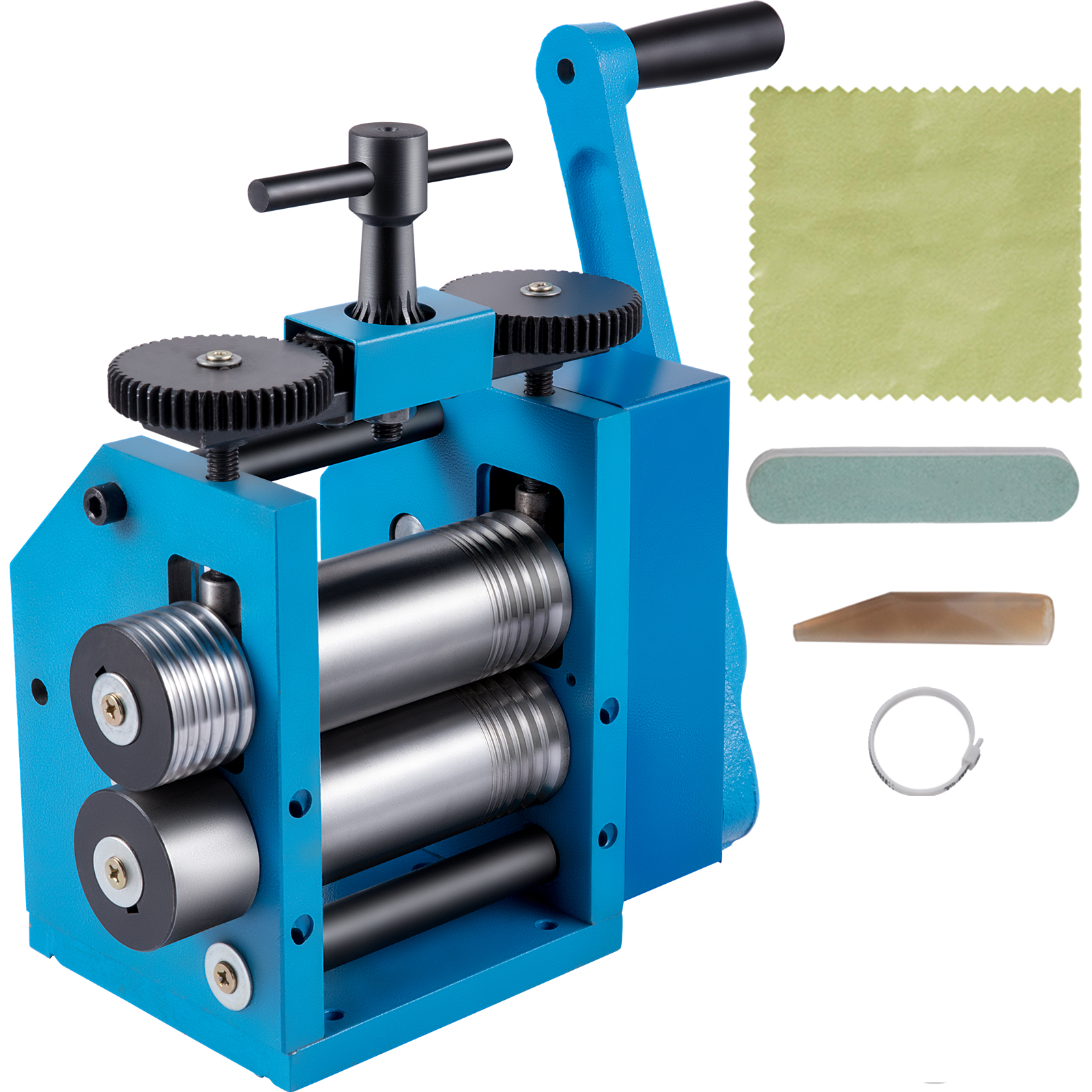 75mm Blue Manual Combination Rolling Mill Machine Jewelry Roller Mill Tool