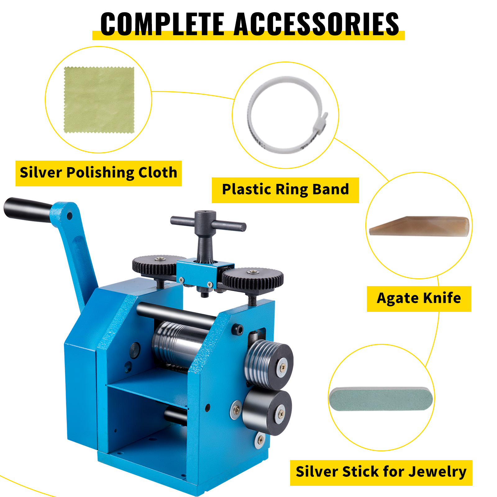 Manual Rolling Mill Jewelry Press Machine, Steel Jewelry Press Tabletting  Tool 3(75mm) Manual Combination Rolling Mill Machine