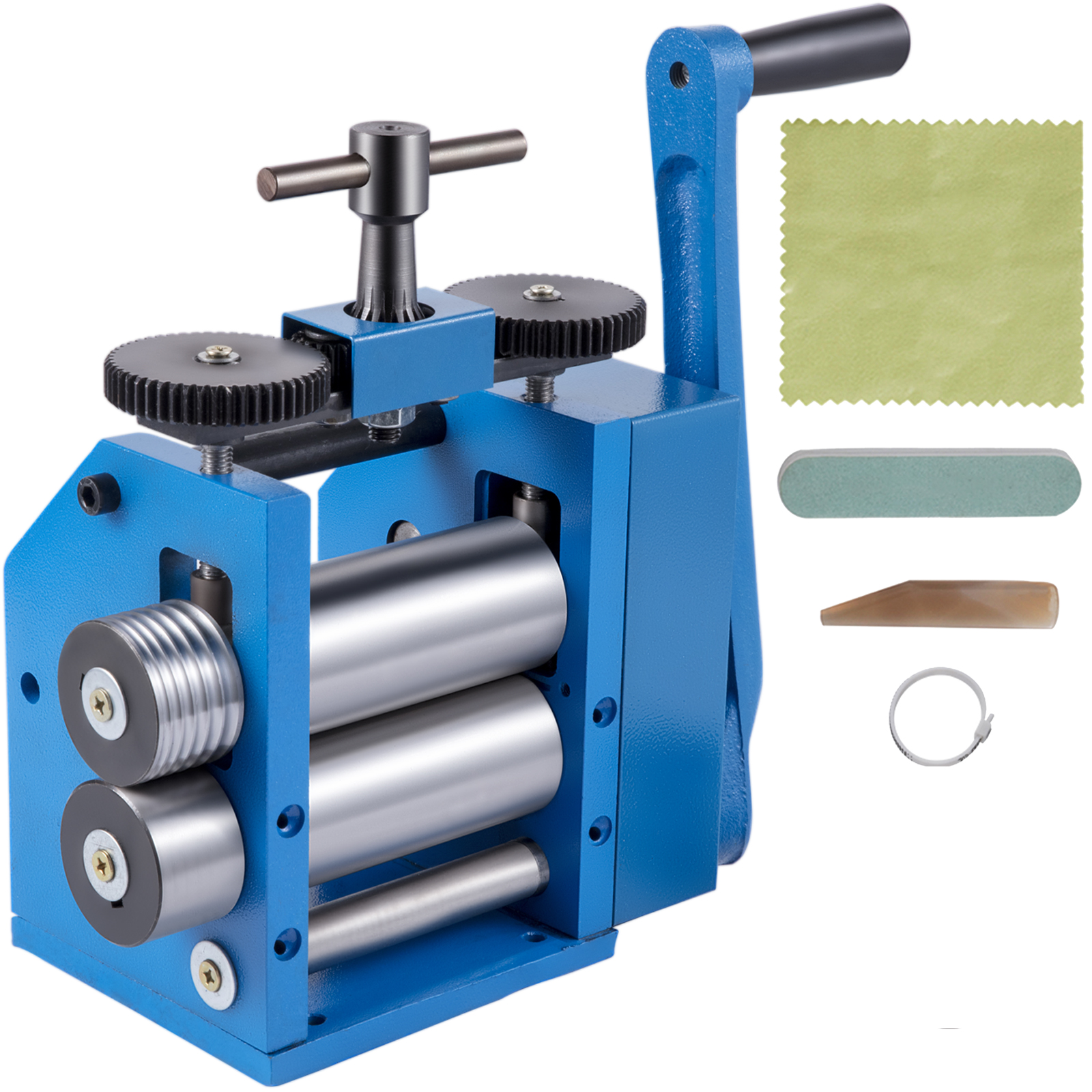 Commercial 85mm Rolling Mill Machine Rollers Metal Sheet Wire Flat Jewelry  Press Tool DIY Repair Manual Combination (Green)