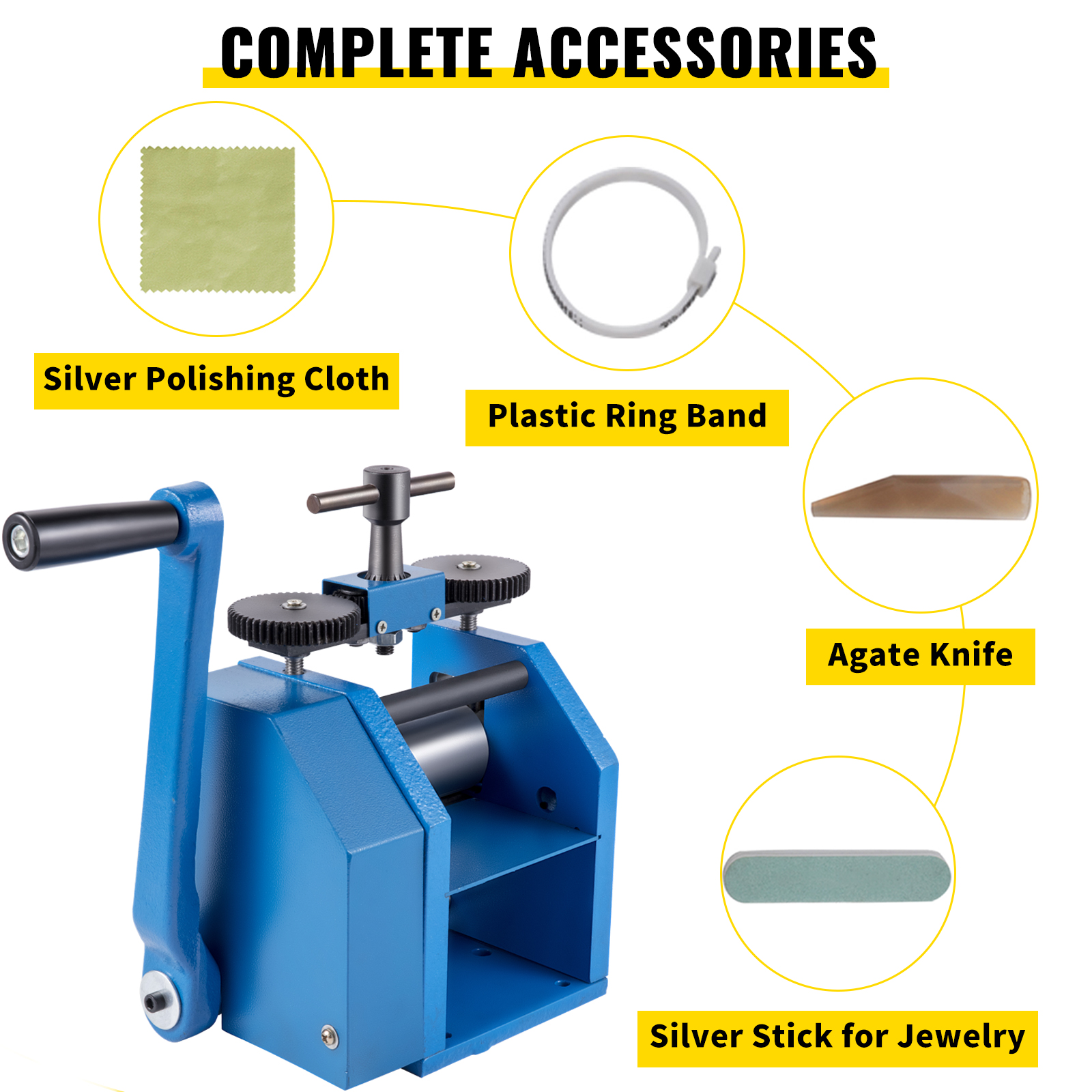 Combination Rolling Mill Machine Manual 110mm Jewelry Making Semicircle  Square