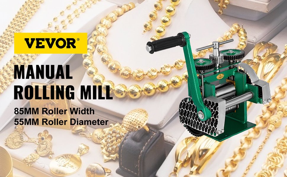 3(80mm) Manual Rolling Mill Machine Metal Silver Jewelry Press Making DIY  Tool