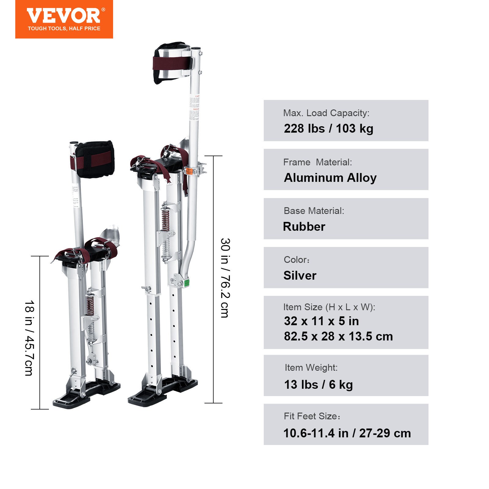 Title 8, VEVOR Drywall Stilts 18