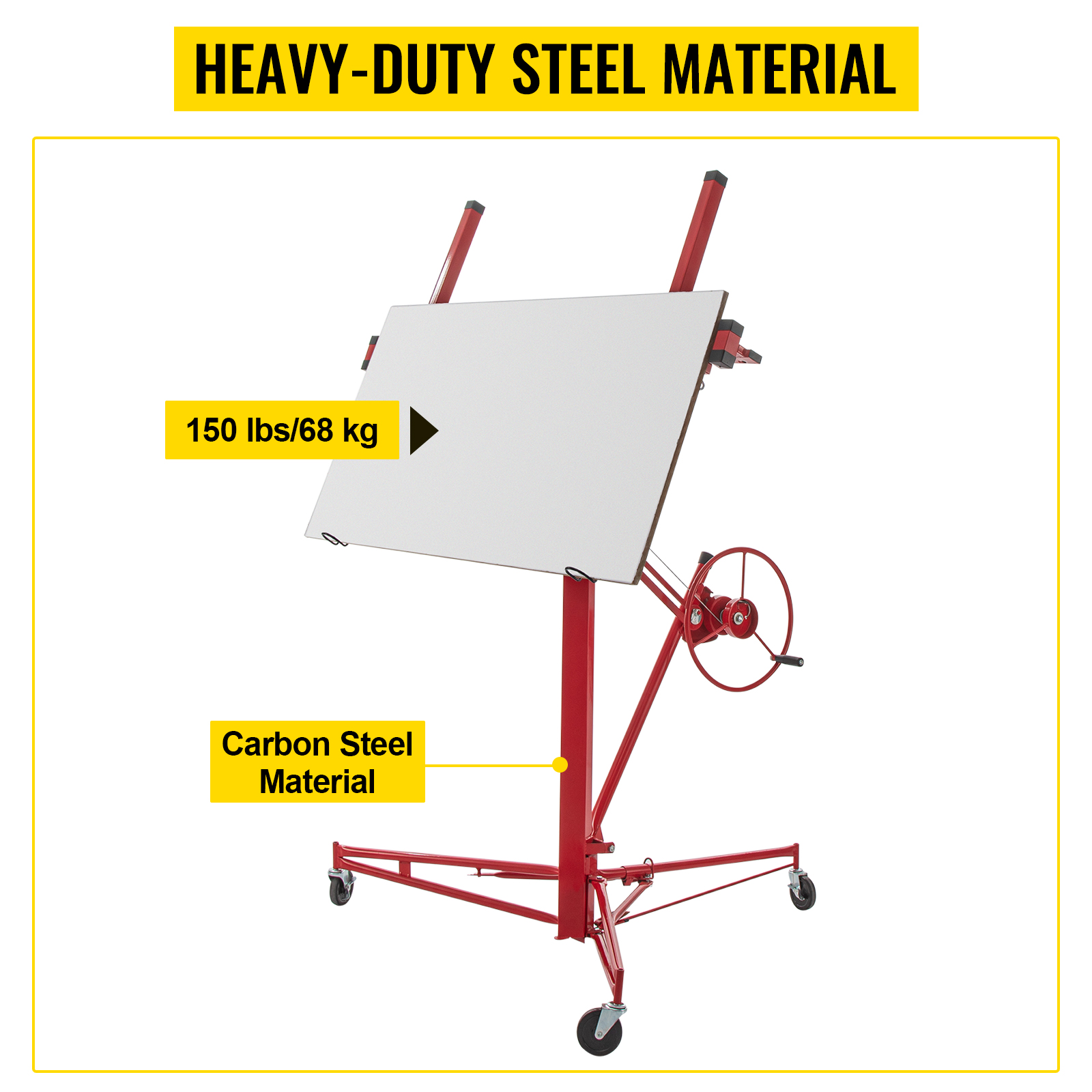 150Lbs 11Ft Drywall Hoist Plaster Board Panel Sheet Lift Heavy Duty Lifter Tools 