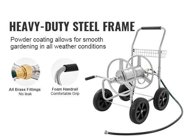 250 Aluminum Heavy-Duty Hose Reel Cart