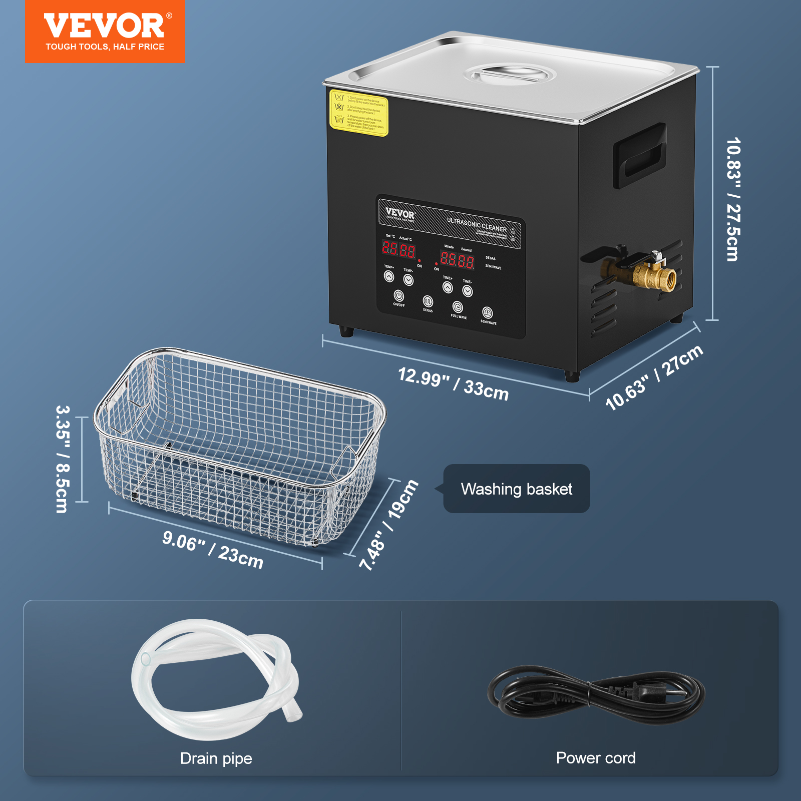 VEVOR Ultraschallreiniger 2-30L Reinigungsmaschine mit Timer Heizung & Korb - Bild 21 von 74