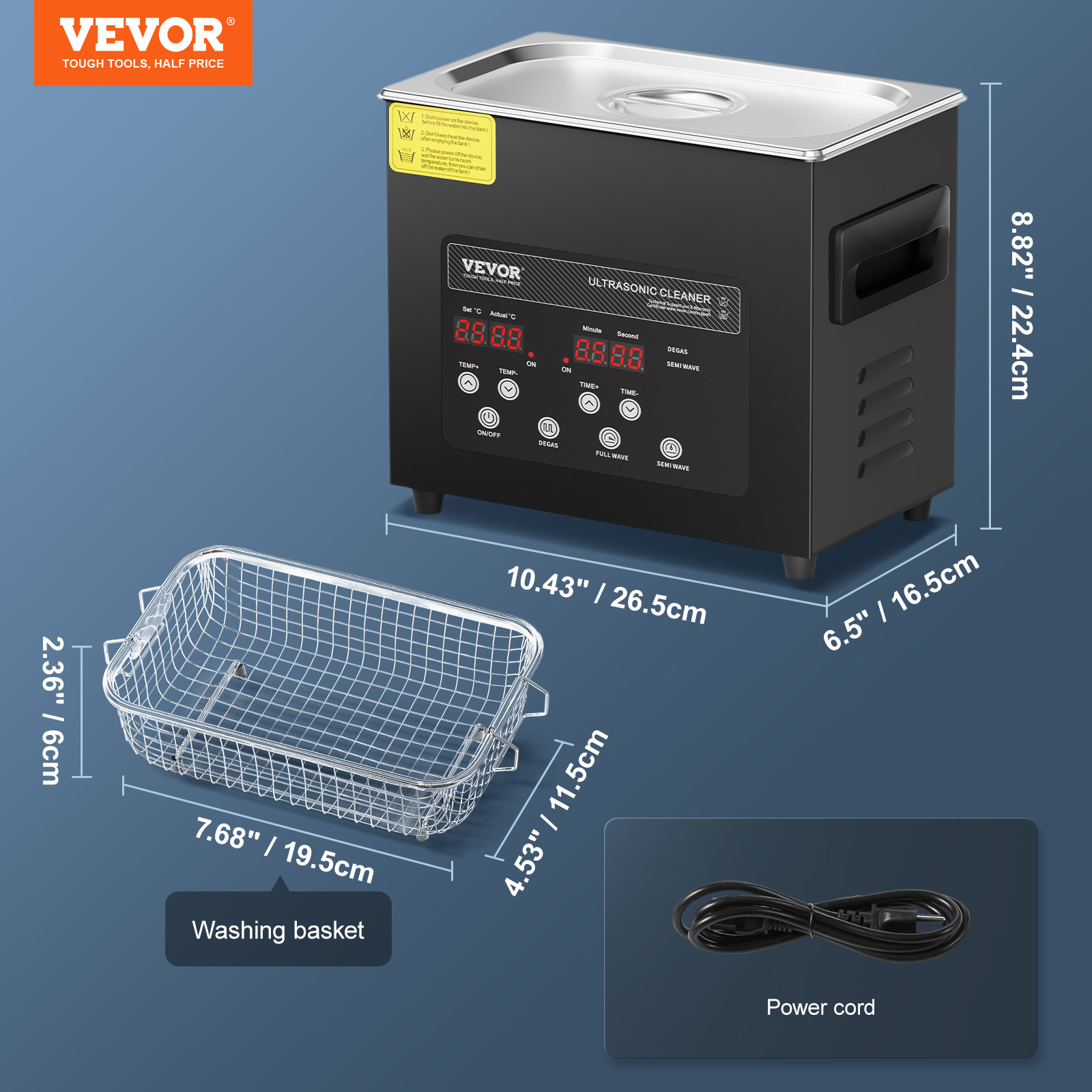 VEVOR Ultraschallreiniger 2-30L Reinigungsmaschine mit Timer Heizung & Korb - Bild 33 von 74