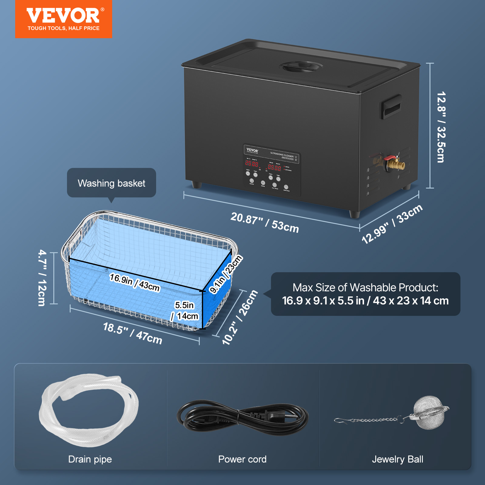 VEVOR Ultraschallreiniger 2-30L Reinigungsmaschine mit Timer Heizung & Korb - Bild 69 von 74