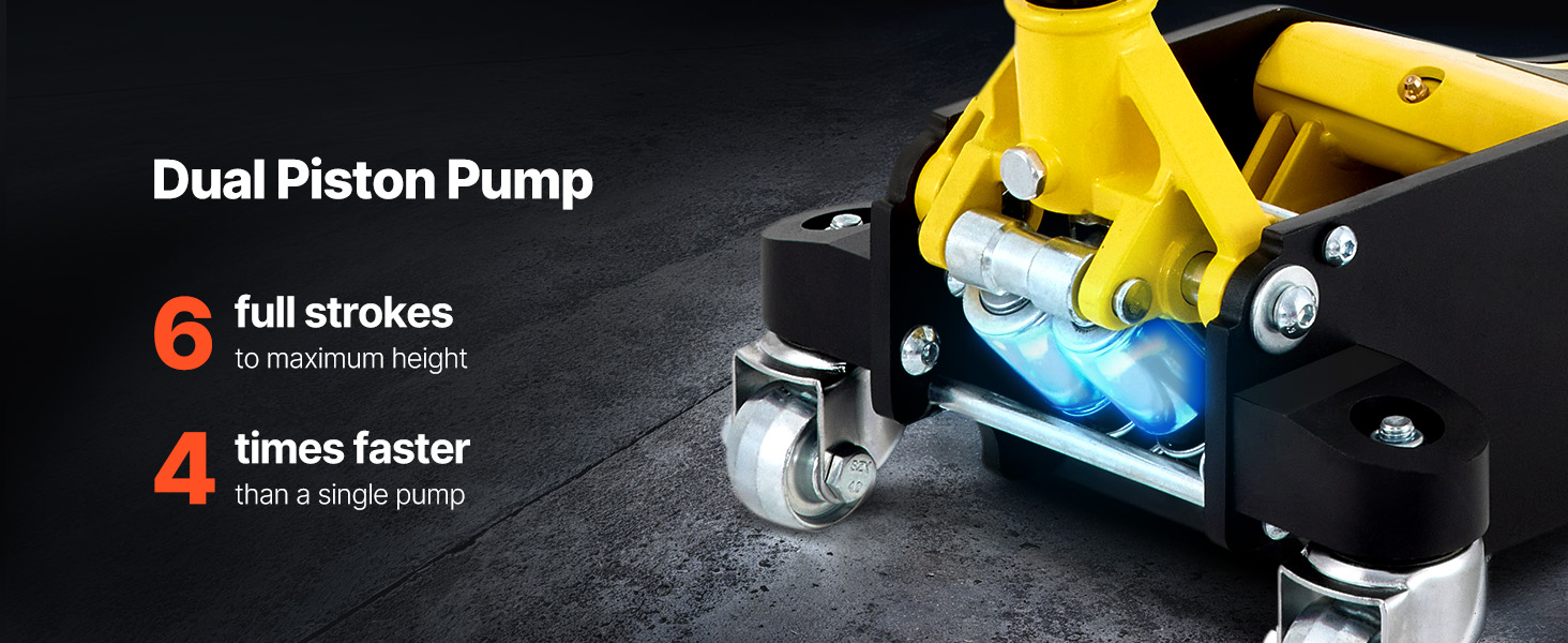 2.5T Low Profile Floor Jack Aluminum Steel Racing Dual Pump Lift 