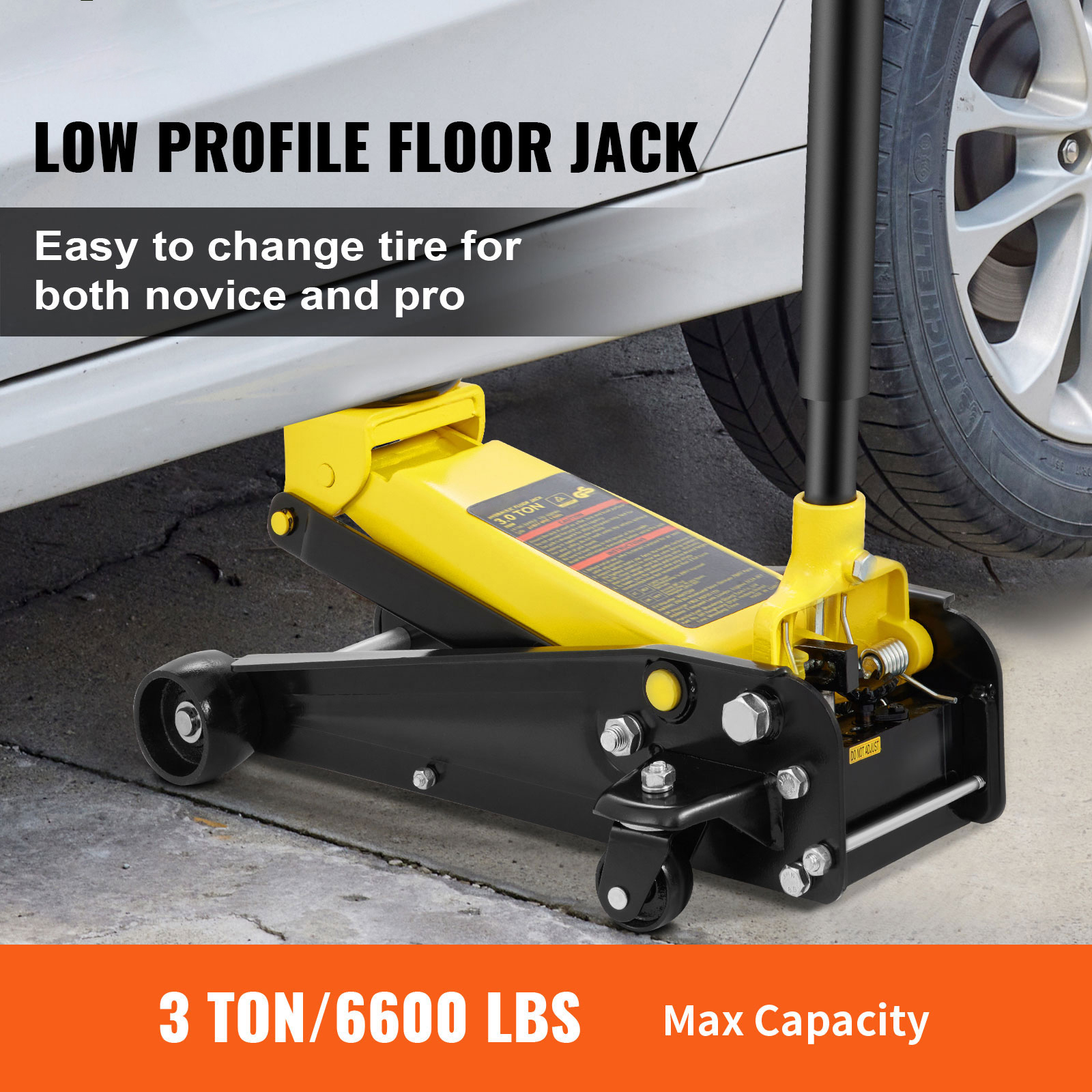 VEVOR Low Profile Floor Jack 2.5/4/3/1.5 Ton Heavy-Duty/Aluminum Steel Car Jack