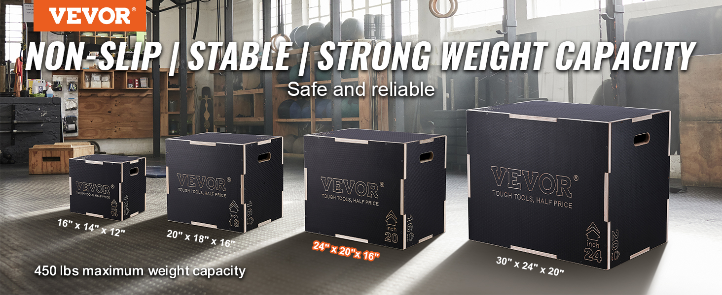 VEVOR 1 PC Plyometric Jump Box Steel 18-in Plyo Box in the Plyo Boxes &  Platforms department at