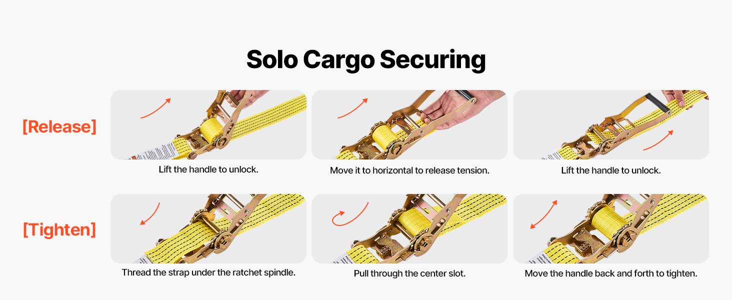 SucceBuy 6 Pack Ratchet Straps 2in x 15ft Tie Down Straps with Double J Hook Tie Down Ratcheting for Moving Trailers Motorcycles