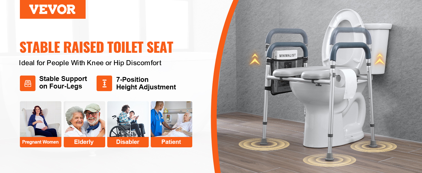 WC Portatile Pieghevole XXL Per Adulti Altezza Regolabile 50 Cm Capacità 399 Kg Per Camper E Cantieri