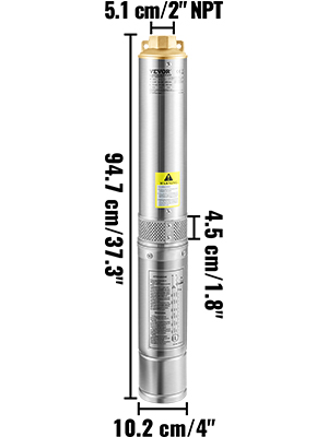 Bomba sumergible para pozos profundos, caudal 190 l/min, altura 57 m