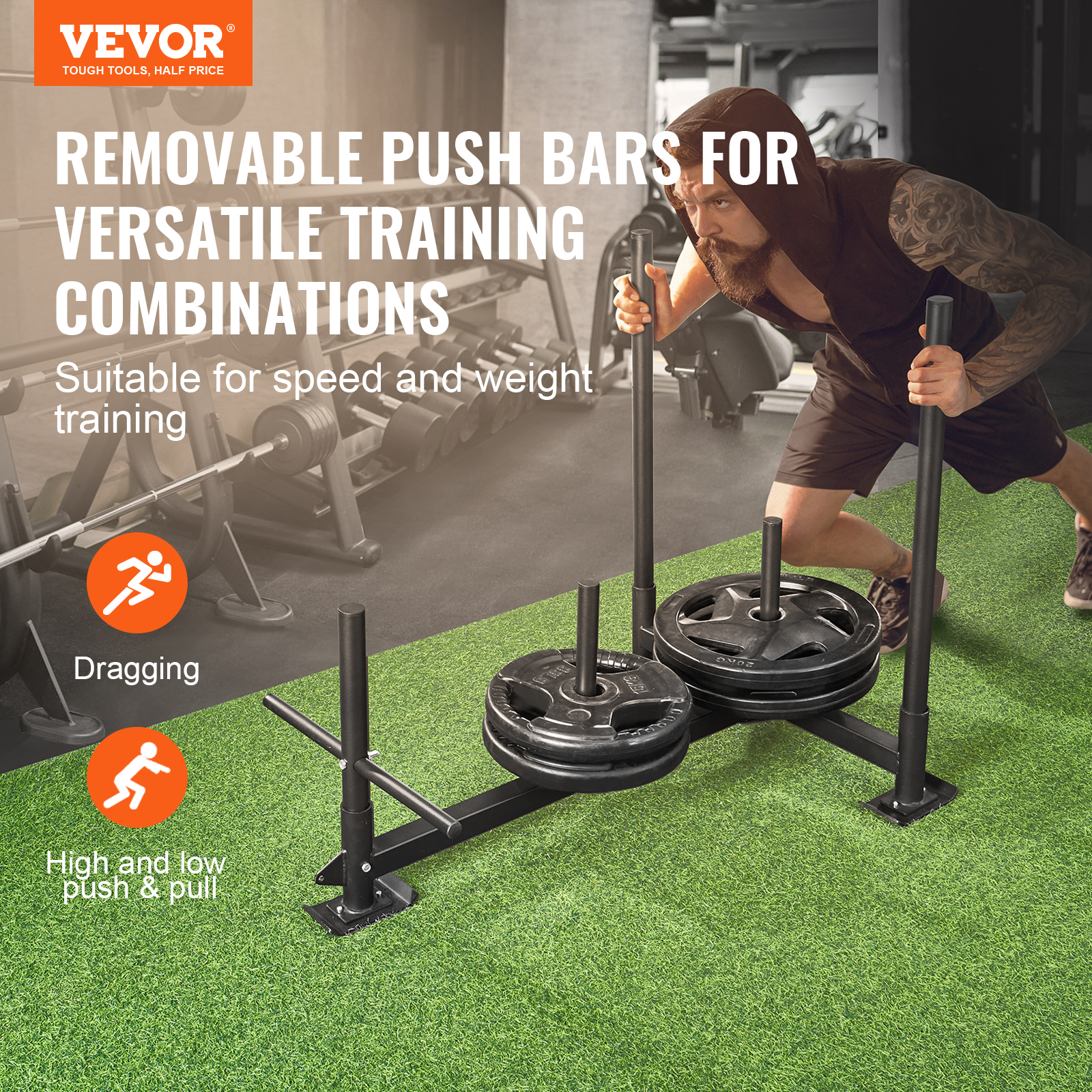 VEVOR Weight Power Pull Push Sled Fitness Strength Speed Resistant Training Sled - Picture 64 of 86
