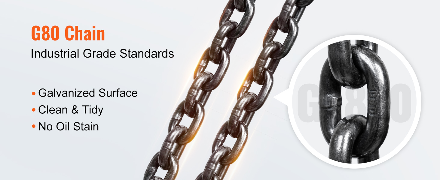 thumbnail image 2 of VEVOR Hand Chain Hoist 1 Ton 2200 Lbs Capacity 10 Feet With 2 Heavy Duty Hooks, Manual Chain 2 of 13