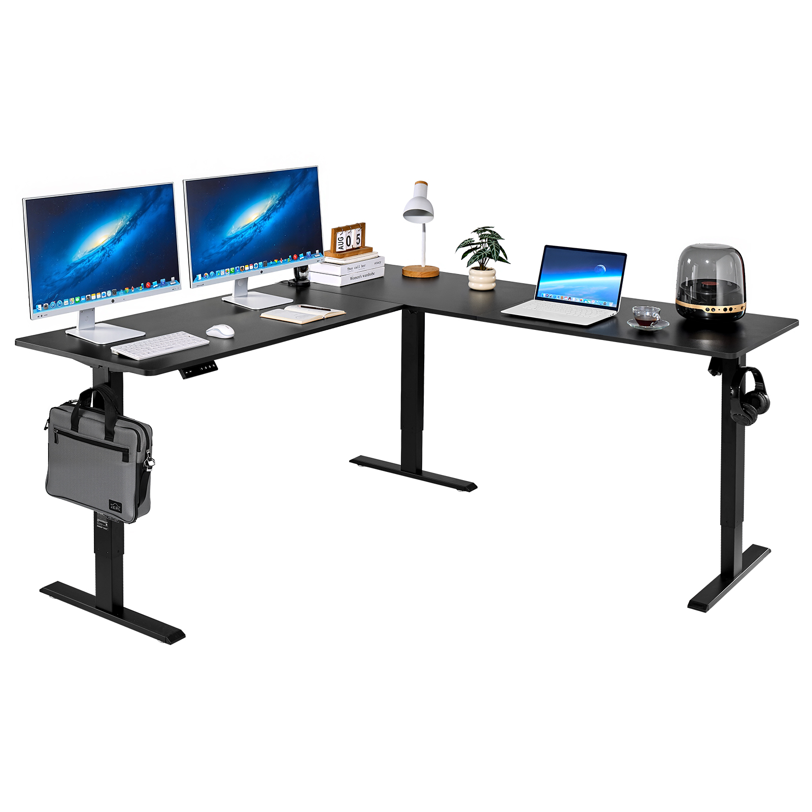 L Shaped Desk Electric Adjustable Height Corner Gaming Desk