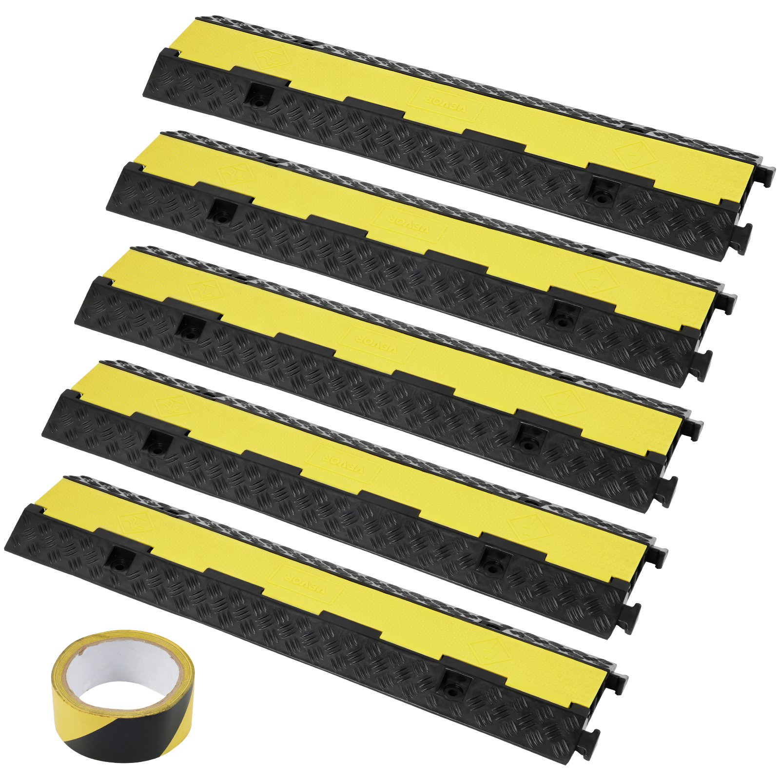 1 Single Channel Yellow TPU Drop Over Cable Protector 